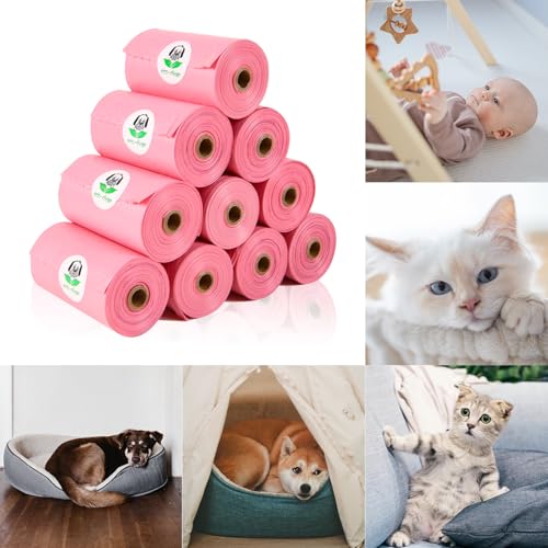 ECO-CLEAN 360 Count Dog Poop Bags with Dispenser, Leak-Proof, Cherry Blossom scented - color: Pink-Scented