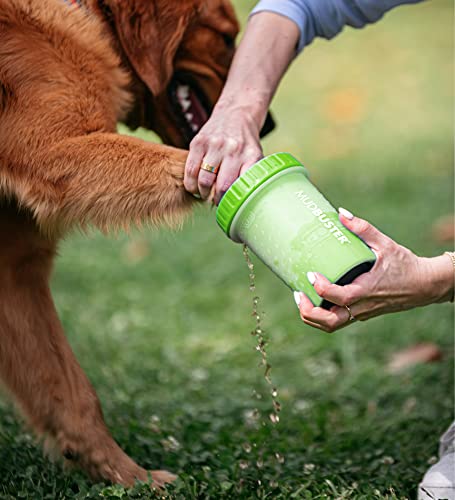 Dexas MudBuster Medium Dog Paw Cleaner, Green, Fits 1.5"-2.5" Wide Paws, Gentle Silicone Bristles for Quick, Easy Cleaning - color: Green, size: Medium without Lid