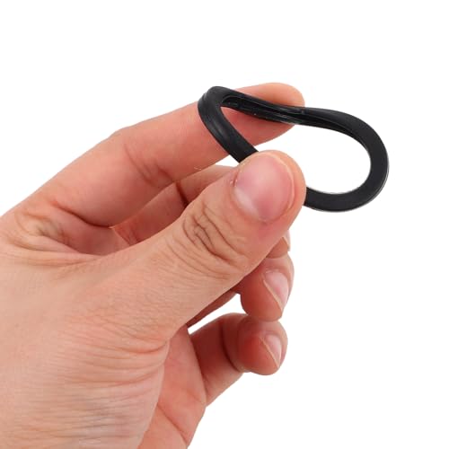 Beaupretty 6Pcs Dog Tag Silicone Sleeves Pet Tag Silencers Noise Reduction Covers for Dog Collar Black Protectors Mute Rings