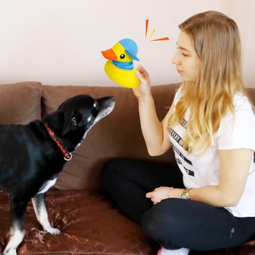 Squeaky Dog Toys, Floating Dog Toys for Indoor or Outward Play, Interactive Dog Gifts for Small and Medium Dogs - Yellow Duck - style: B-Duck