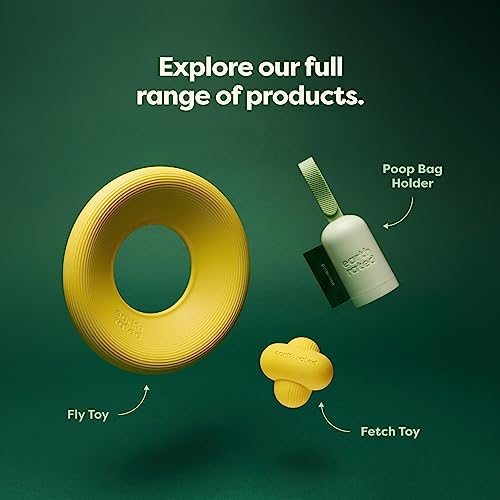 Earth Rated Flying Disc Toy for Dogs and Puppies, Interactive Dog Toys, Saucer Floats in Water, Small, Yellow