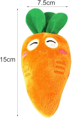 1Pc Orange Soft Dog Toys Cute Carrot Chew Squeaker Sound Pet Puppy Supplies Dog and Cat Toys with Multi-Squeaks,Dogs Squeak Toys,Pet Toys