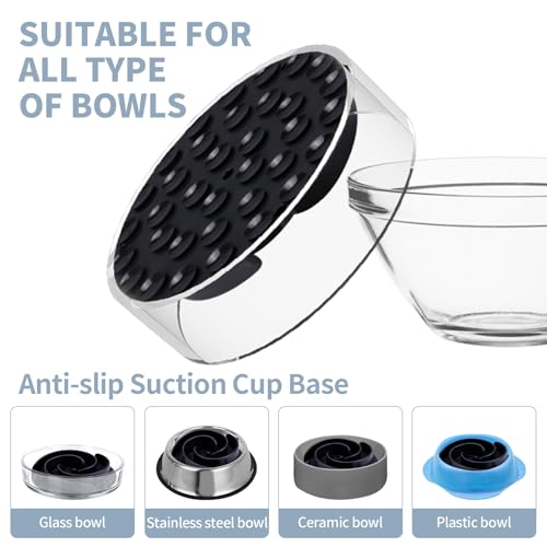 Slow Feeder Dog Bowls Insert, Bestalk Soft Silicone Slow Eating Feeder Insert with Suction Cups for Small, Medium and Large Dogs, Fit into Basic and Elevated Dog Bowls, Black - color: Black, size: S