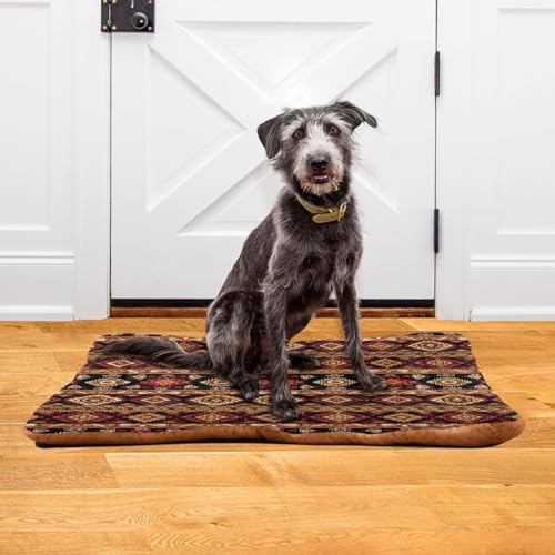 Tribal Stripe Pattern Pet Bed Mat for Dogs and Cats, Soft Washable Crate Pad with Non-Slip Bottom, Cozy Bed Cushion for Small Medium Large Pets, 18x24 Inch - size: Small