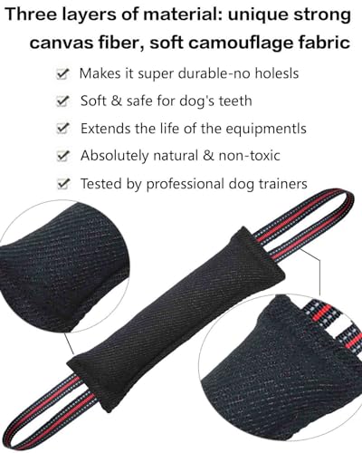 Clysoru Tug Toy for Dogs Tug of War Dog Toy with 2 Strong Red Band Handles Lasting Training Equipment Puppy to Large Dogs Interactive Toy Best for Tug of War Pull Indestructible Rope Toys (Pink) - color: pink