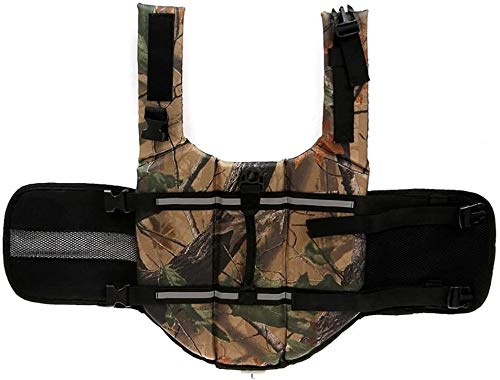 Izefia Dog Life Jacket Swimming Safety Coat Floatation Life Vest Life Saver with Handle for Small Dog Puppy Large Dog (Camouflage Light, XS) - color: Camouflage Light, size: X-Small