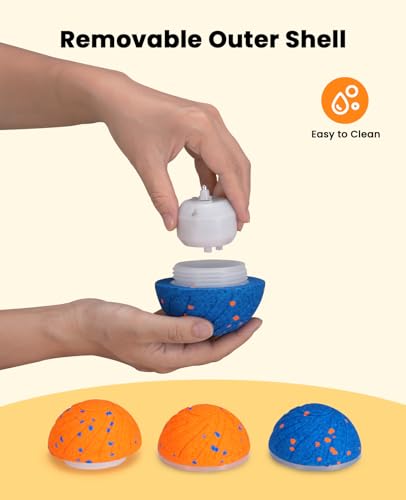 Xeuch Smart Interactive Dog Toy Balls, Automatic Moving Ball for Medium and Large Dogs, ETPU New Material, Motion Activated Rolling & Rotating Bouncy Toys for Dog Enrichment & Stimulation - color: Deep Blue