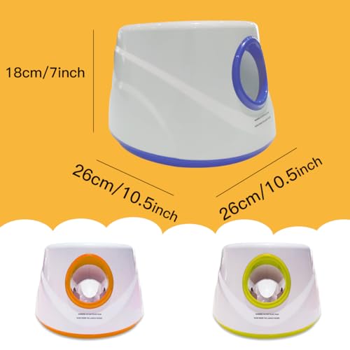 Automatic Dog Ball Launcher-Small Silent Dog Ball Thrower, 3 Adjustable Distances (20ft/33ft/46ft), Rechargable,Includes 3 Durable 2.3" Balls for Small/Medium Dogs (Orange, Medium) - color: Orange