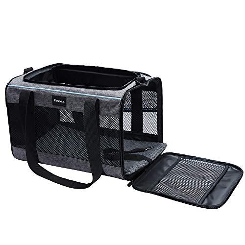 Vceoa 17.5x11x11 Inches Cat, Dog Carrier for Pets Up to 16 Lbs, Soft-Sided Cat Bag Animal Carriers Travel Puppy Carry As a Toy of Fabric Pet Home - size: 17.5"L x 11.0"W x 11.0"H