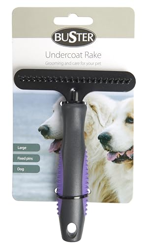 Kruuse Buster Large Purple Grooming Tool – Removes Loose Undercoat Hair Gently - size: Large