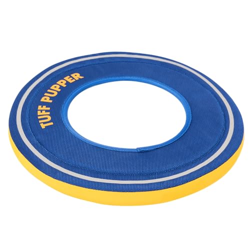 Tuff Pupper Floating Dog Frisbee Toy | Fetch Only Not a Chew Toy | Soft Foam Fetch Disc | High-Visibility Water & Snow Play | Gentle on Teeth | Lightweight Durable Outdoor Flying Toy - color: Floating Ring Toy