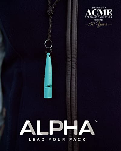 ACME Alpha 211.5 Professional Dog Training Whistle with Enhanced Ergonomic Grip. BPA-Free Plastic. 110 dBA. Long Range. Standardized Frequency. Weatherproof. Made in the UK (Turquoise) - color: Turquoise