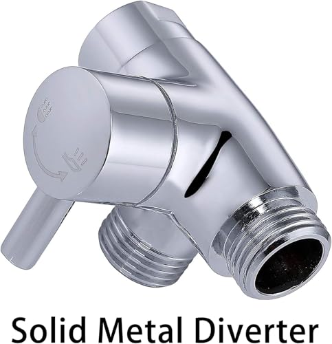 G-Promise Dog Shower Sprayer Attachment for Fast and Clean Pet Showering, Multifunctional Shower, Metal Diverter, 78 Inch Extra Long Hose, No Drill Hook, Dog Washing-Bathingroom (Chrome) - color: Chrome, size: 78 Inch Hose