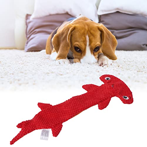 Dog Squeaky Toy, Stuffing Free Teeth Training Interactive Cute Plush Dog Chewing Toy, Squeaky Toys for Teeth Grinding Relieving Boredom Small Medium Large Dogs(Red) - color: Red