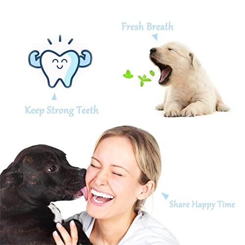 Orgrimmar 4 Pcs 3-Sided Pet Toothbrush Dog Cat Mouth Dental Teeth Care | Pet Brush for Bad Breath Tartar Cleaning - color: Multicolor-4