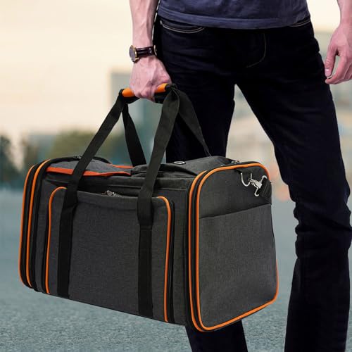 Cat Dog Carrier, Large Soft Sided Pet Travel Carrier with Adjustable Shoulder Strap, Expandable Cat Foldable Carrier for Cats Dogs and Small Animals