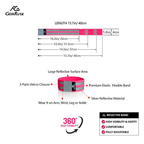 Reflective Vest Running Gear,Lightweight Reflective Safety Vests with Arm Bands - color: Pink, size: X-Large