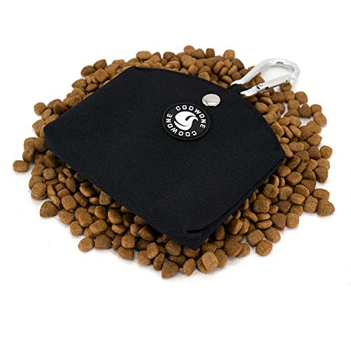 Small Dog Treat Pouch, Dog Training Treat Pouch, Treat Pouches for Pet Training, Treat Pouch with Clip, Treat Tote, Pocket Sized Dog Treat Bag, Canine Hardware - color: Black