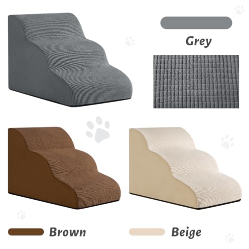 3 Step Foam Dog Stairs Replacement Cover (for AODISMAN Dog Ramp Only), Suitable Size: 22.4" L*15.7" W*15.7" H,Beige - color: Beige