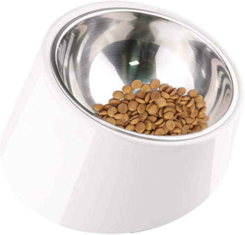Super Design 2PCS Replacement Stainless Steel Bowls, Match Inner Bowls for Mess Free 15° Slanted Dog Cat Bowl, Tilted Angle Bulldog Bowl Pet Feeder, Non-Skid & Non-Spill, Easier to Reach Food 0.5 Cup - color: Replacement Stainless Steel Bowl / 2 Packs, si
