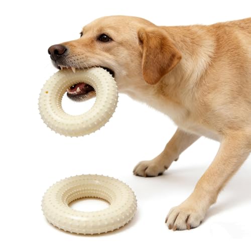 Thermoplastic Rubber Chew Ring, 10cm, Calming Pet Toy, Textured, Boredom Relief Tool, Wellness Support, Exercise, Training, Daily Activity Use