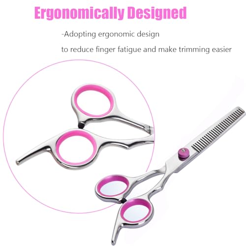 Dog Grooming Scissors,Pet Hair Scissors with Safety Round Tips Heavy Duty Titanium Stainless Steel Professional Dogs Cats Pets Grooming Shears (Teeth clipper) - style: Teeth clipper
