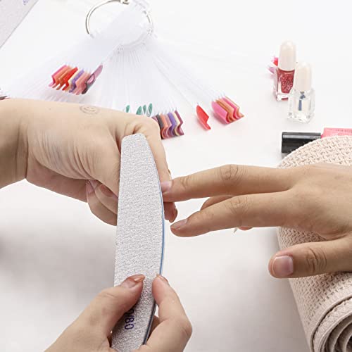 25 Count Coarse Nail Files 80/80 Grit, Reusable Rough Nail Files Double Sided Emery Boards for Acrylic Nails - size: 25 Count(80/80 Grit)