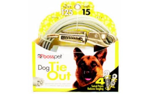 Boss Pet 09415 15' Extra Large Welded Chain Tie- Out