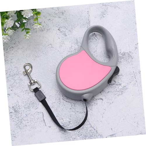 BESPORTBLE 5m Dog Training Automatic Retractable Dog Leash Large Handle for Small Medium Pets Telescopic Traction Rope - color: Pink