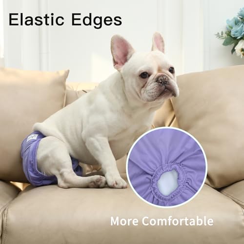 JoyDaog Female Dog Diapers for Large Dogs,4 Pack Reusable Washable Premium Doggie Diapers for Heat,Incontinence,Period Doggy Nappies,XL - size: X-Large (Pack of 4)