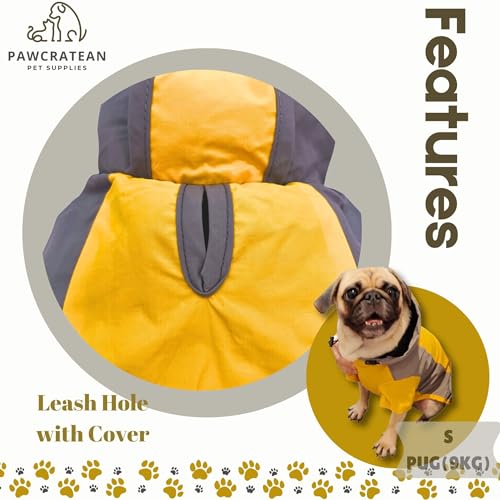 Dog Raincoat, Water Resistant, Adjustable, Cool Design (Yellow, Large) - color: Yellow, size: Large