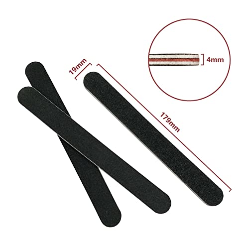 20 Pack 100/180 Grit Nail Files, Black Professional Reusable Emery Boards Nail File, Manicure Tool Suitable for Both Acrylic and Natural Nails