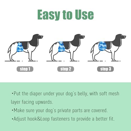 wegreeco Washable Male Dog Belly Band (Stylish Pattern)- Pack of 3 - Washable Male Dog Belly Wrap, Dog Diapers Male (Ocean Adventure, X-Small) - color: Ocean Adventure, size: X-Small (Pack of 3)