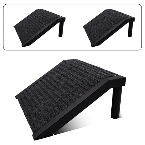 Dog Ramp for Stairs – Non-Slip Pet Steps with Locked-in Carpet & Iron Frame, Helps Senior Dogs & Small Breeds Climb Safely (2-Pack) - size: 2-Pack