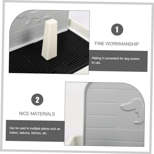 Plastic Puppy Toilet Tray with Splashproof Design for Indoor Dog Potty Training Wear Resistant Pet Potty Holder for Small and Medium Dogs at Home Office Bathroom