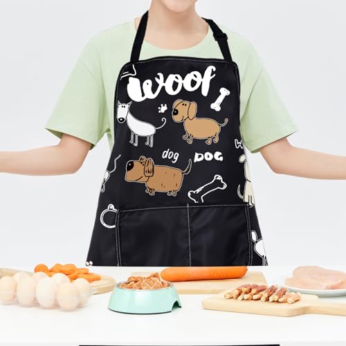 CMNIM Cute Dog Grooming Apron - Waterproof & Perfect for Trainers & Groomers - color: 231122 Dog Woof
