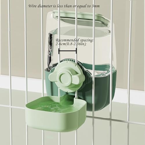 Pet Dog Cat Hanging Automatic Feeders Drinking Bowls, Auto Gravity Rabbits Feeder No Drip Water Set, Cage Pet Feeding Bowls Dispenser for Cats Dogs Puppy, Rabbit (Yellow) - color: Yellow