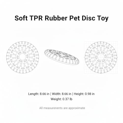 Compatible with Interactive Fetch Play, Soft TPR Rubber Dog Flying Disc, Flexible 8.7 Inch Outdoor Toy for Dogs - color: Blue
