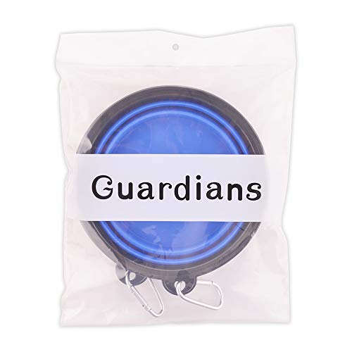 Large Collapsible Dog Bowls, 34oz Travel Water Food Bowls Portable Foldable Collapse Dishes with Carabiner Clip, 2 Pack (Blue + Red)