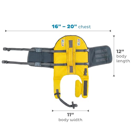 Outward Hound Granby Splash Yellow Dog Life Jacket, Small - color: Yellow, size: Small (Chest Girth: 16"-20")
