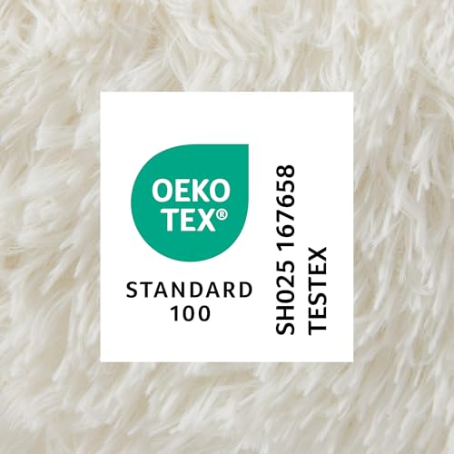 Town & Country Luxe CuddleTown Fuzzy Solid Donut Pet Bed, Soft, Cozy & Calming, Non-Slip Bottom, 100% Machine Washable, Cream, Small 24"x24"x7" Round - color: Cream, size: Small 24"x24"x7" Round