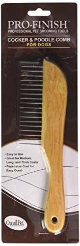 Detangling dog combs for grooming matting – OmniPet Eco‑Friendly Bamboo Handle with Stainless Steel Pins – Pet comb for cats and long‑haired breeds prevents painful mats and promotes a smooth coat