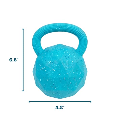 Flex-Force Herding Ball Dog Toy, Tug Handle & Unpredictable Bounce, Floats in Water, Blueberry-Apple Scent for Sensory Play, Tough Chewers, Large Breeds (60-100+ lbs), 6.6"