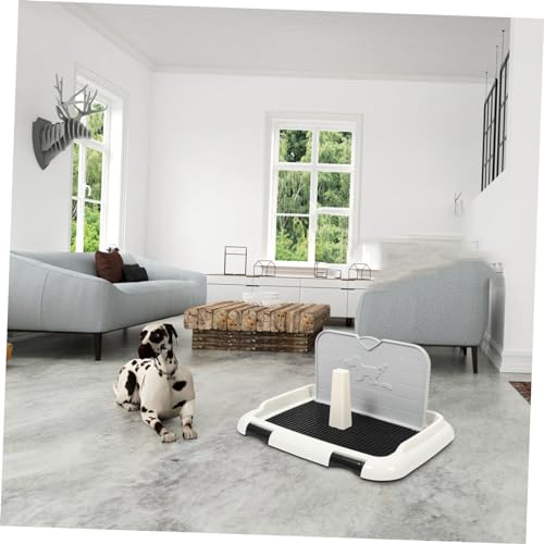 UPKOCH Dog Potty Tray Large Capacity Splashproof Dog Toilet for Indoor Use Durable Plastic Pee Tray Prevents Urine Spills and Mess