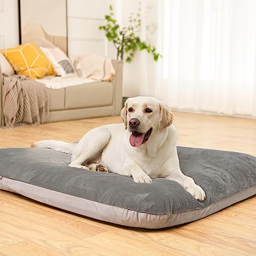 Magic Dog Super Comfy Dog Bed for Large Dogs, 47" Extra Large Washable Dog Bed with Removable Cover, Anti-Slip Bottom & High-Density Foam, Jumbo Size XL Dog Mattress - color: Grey, size: 47.0"L x 39.0"W x 5.0"Th