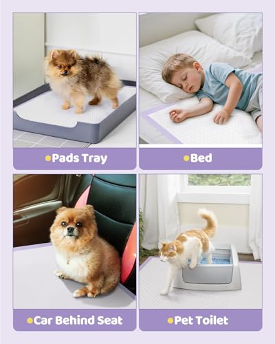 iweepet 36"x36" 4XL Lavender Scented Disposable Dog Pee Pads, 45 Count | Extra Large Puppy Training Pads with 6-Layer Super Absorbent Protection, Leakproof Puppy Pads for Large Dogs & Senior Pets - size: 36"x36" Lavender(45counts)