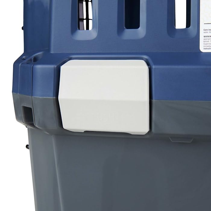 EveryYay by Petco 2-Door Pet Kennel XX-Small 19.3" L X 12.6" W X 13.1" H Navy & Grey - size: 19.3"L x 12.6"W x 19.3"H