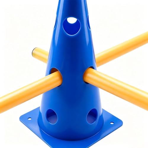 Dog Agility Exercise Course, Hurdle Cones Obstacle Training Equipment with Adjustable Poles, Compact Backyard Set for Pet Fitness, Outdoor Play Use