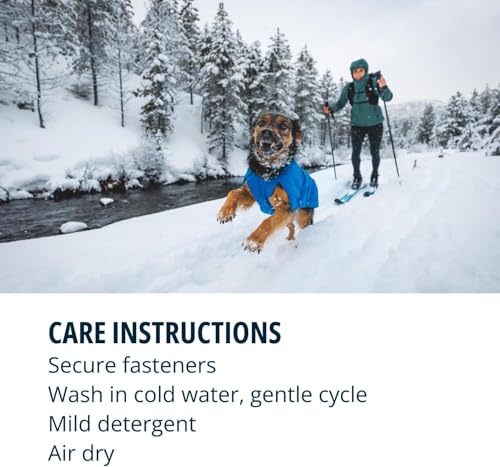 Ruffwear, Vert Dog Winter Jacket, Insulated Waterproof Dog Coat with Harness Leash Portal, Breathable Design with Leg Loops, Windproof Extended Coverage, Reflective Trim, Blue Pool, X-Large - color: Blue Pool, size: X-Large