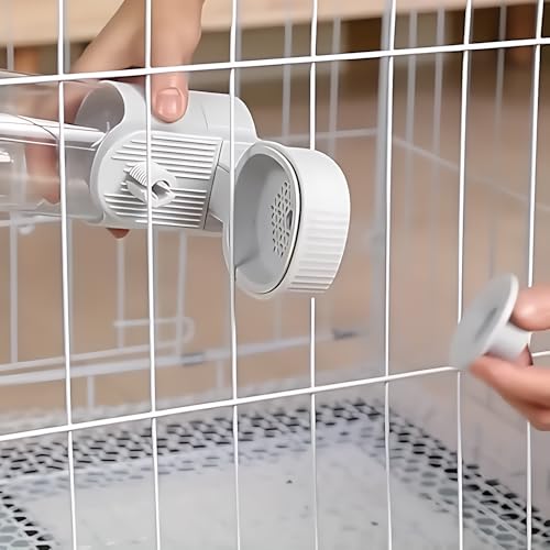 GPY Automatic Hanging Gravity Pet Feeder and Water Dispenser Set ,Automatic Rabbit Feeder and Dog Water Dispenser for Dogs Cats Pets Animals Large Capacity (Blue Water Feeder&Food Feeder) (Grey) - color: Grey